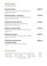 Snídaně a snacky v kafeBistro