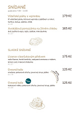 Snídaně a snacky v kafeBistro