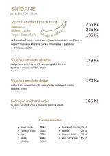 Snídaně a snacky v kafeBistro